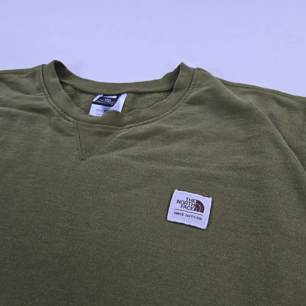 The North Face Heritage Patch Crew Outdoor Green Sweatshirt Men's Size XL